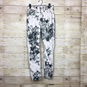 7 For All Mankind High Waist Floral Jeggings